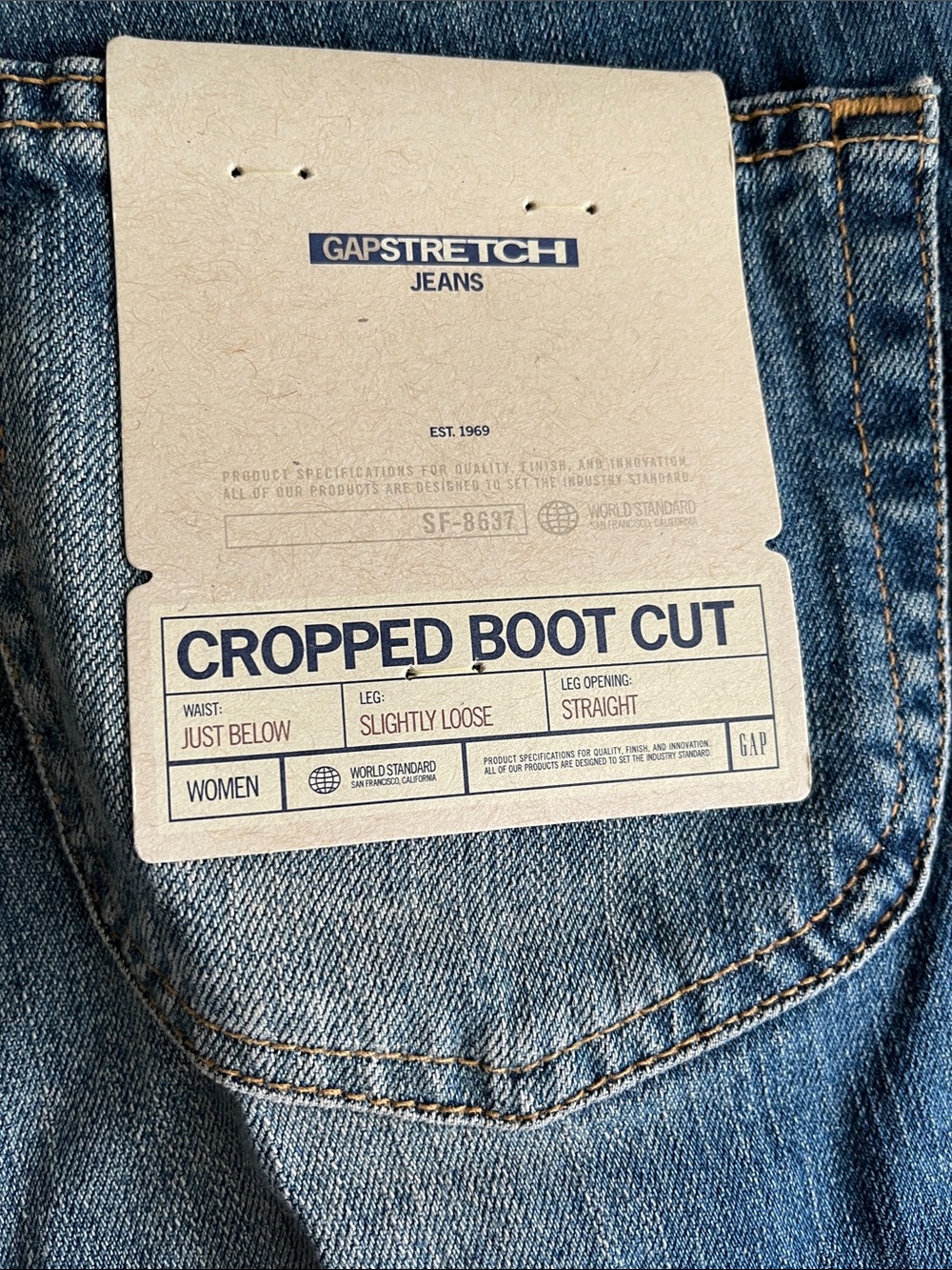 GAP Women’s Cropped Bootcut NWT Jeans 10 Orig $44 - Picture 6 of 14
